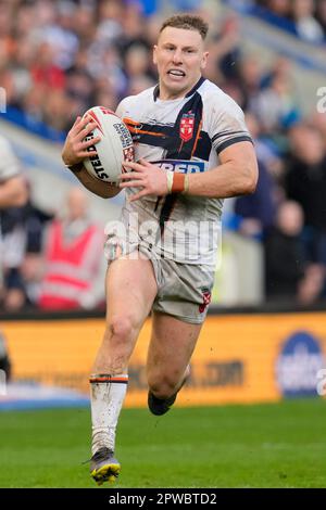 Warrington, UK. 29th Apr, 2023. George Williams #6 of England during the Mid Season International match England vs France at Halliwell Jones Stadium, Warrington, United Kingdom, 29th April 2023 (Photo by Steve Flynn/News Images) in Warrington, United Kingdom on 4/29/2023. (Photo by Steve Flynn/News Images/Sipa USA) Credit: Sipa USA/Alamy Live News Stock Photo