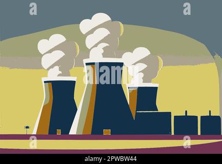 Nuclear Power Plant vector image Stock Vector