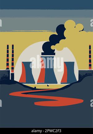 Nuclear Power Plant vector image Stock Vector