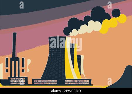 Nuclear Power Plant vector image Stock Vector