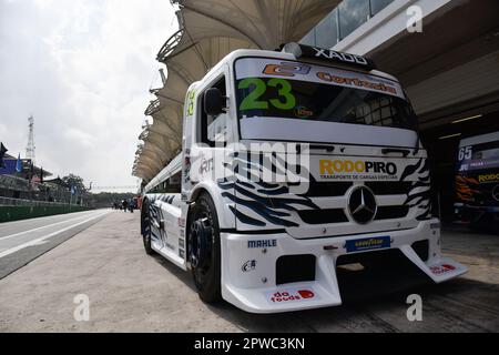 Sao Paulo, Brazil. 29th Apr, 2023. SÃO PAULO, SP - 29.04.2023: COPA TRUCK SP - Training for the Copa Truck this Saturday (29) at the Interlagos racetrack, SP. (Photo: Roberto Casimiro/Fotoarena) Credit: Foto Arena LTDA/Alamy Live News Stock Photo