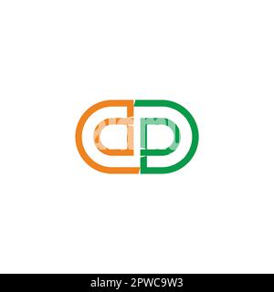 letter pd capsule medical health symbol logo vector Stock Vector