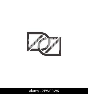 letter dd linked geometric arrow logo vector Stock Vector