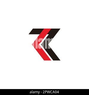 letter kr simple geometric arrow logo vector Stock Vector