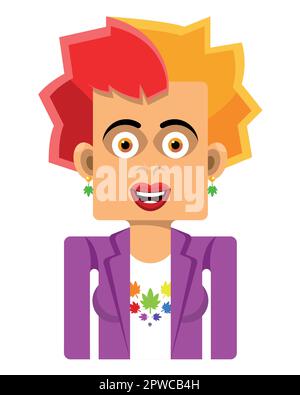 Woman with leaf design Stock Vector
