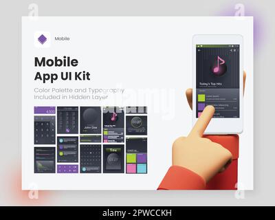 Wireframe UI, UX and GUI Layout with Different Login Screens including Account Sign In, Sign Up, Lock Screen for Mobile Apps or Responsive Website. Stock Vector