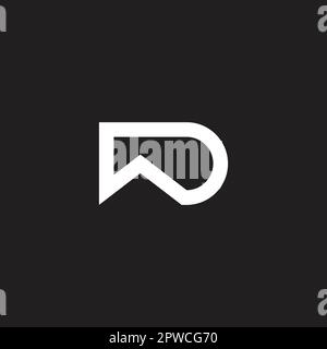 letter wd infinity abstract geometric logo vector Stock Vector