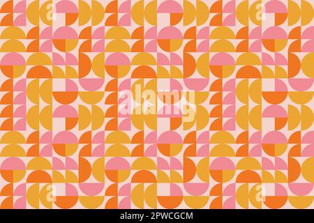 Vector Abstract Multicolor Pastel Pattern for Children, Baby and Kids Style Mosaic Colorful Cute Round Shapes Design Elements, Background, Trendy Fabric, Simple geometric Ornament. Stock Vector