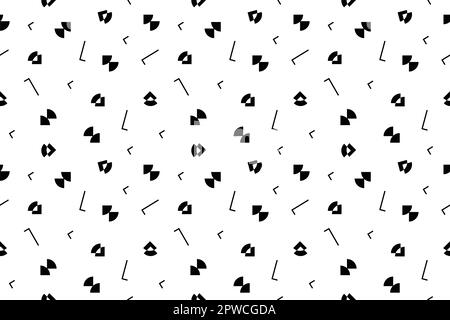Tiny geometric pattern in Memphis style. Small vector texture with dots ...