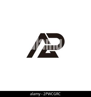 letter ap linked line geometric triangle logo vector Stock Vector