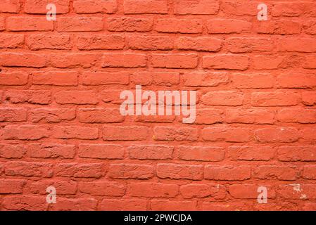 Background from a red painted brick wall Stock Photo
