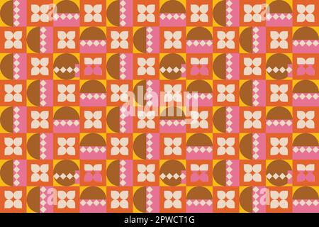 Vector Abstract Multicolor Pastel Pattern for Children, Baby and Kids Style Mosaic Colorful Cute Round Shapes Design Elements, Background, Trendy Fabric, Simple geometric Ornament. Stock Vector