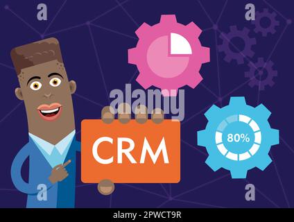 CRM Customer Relationship Management Stock Vector
