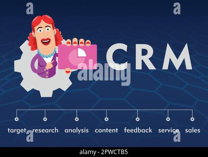 CRM Customer Relationship Management Stock Vector
