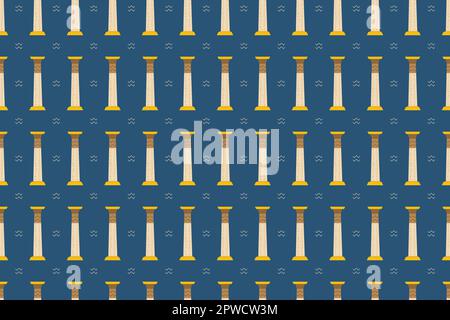 Ancient Egyptian, architecture seamless pattern. Religious paganistic ...