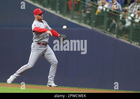 MILWAUKEE, WI - APRIL 29: Los Angeles Angels designated hitter Shohei  Ohtani (17) acknowledges the crowd during a game between the Milwaukee  Brewers and the Los Angeles Angels on April 29, 2023