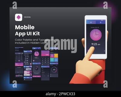 Wireframe UI, UX and GUI Layout with Different Login Screens including Account Sign In, Sign Up, Lock Screen for Mobile Apps or Responsive Website. Stock Vector