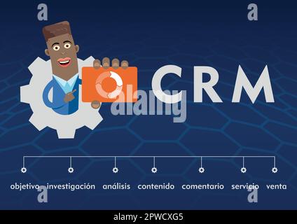CRM Customer Relationship Management Stock Vector