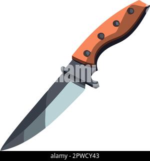 Sharp steel blade weapon icon Stock Vector