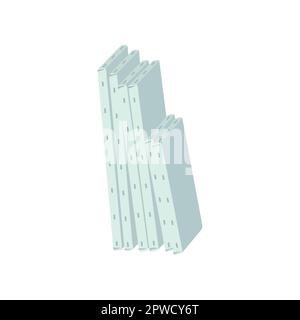 Paper boxes with pencils isolated on white background Stock Vector