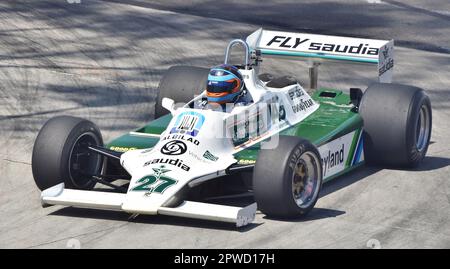 The Williams FW07 at the Long Beach Grand Prix, driven by