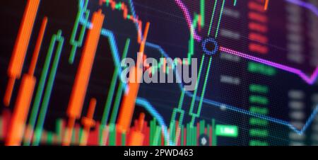Abstract financial graph with uptrend line and bar chart of stock Stock ...