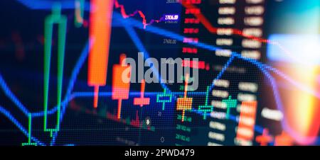 Business and financial concepts and reports, abstract technology communication Stock Photo