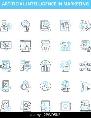 Data classification icon set in flat and line style. Scheme or ...