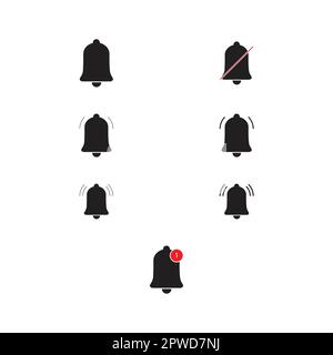 Notification Icon Set Stock Vector