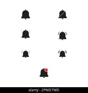Notification Icon Set Stock Vector