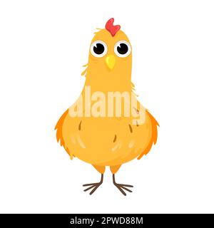 Cute chick hatching process. Vector illustration of birth step from egg bird. Cartoon cracked egg isolated on white Stock Vector