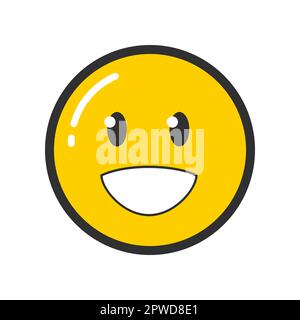 Trendy fashion patch or badge of emoticon illustration Stock Vector