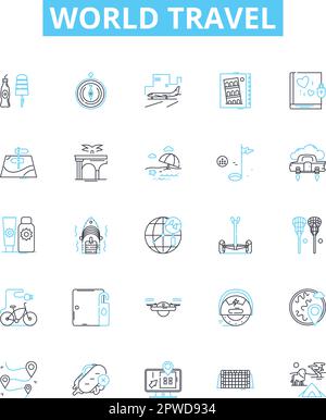 World culture line icons signs set. Design collection of Culture, World ...