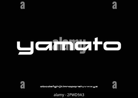 Modern and futuristic lowercase font vector Stock Vector