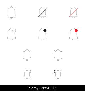 Notification Icon Set Stock Vector