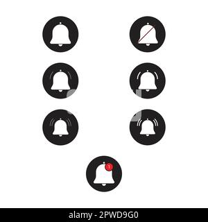 Notification Icon Set Stock Vector