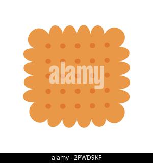 Cracker cookie with holes vector illustration Stock Vector
