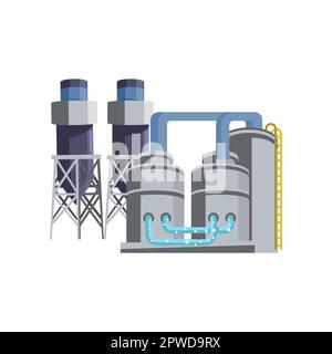 Plant tanks for water purification process illustration Stock Vector
