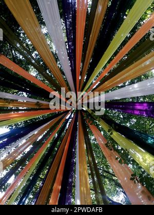Decorative Multicolored Curtains Stock Photo