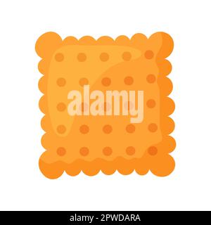 Orange cookie or cracker vector illustration Stock Vector