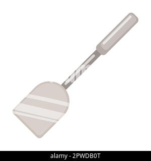 Baker confectionery spatula for pancakes, bread and other food cooking with flour, mixer and baking cartoon vector illustration Stock Vector