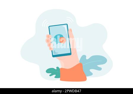 Cellphone screen with speech bubbles fake Vector Image