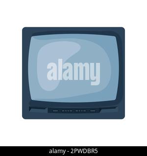 Vintage TV flat vector illustration Stock Vector