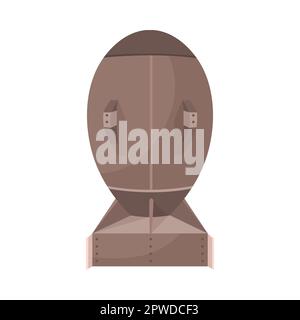 Explosive lethal nuclear bomb cartoon illustration Stock Vector