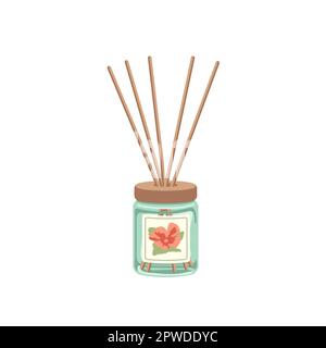 Incense sticks with flower for house vector illustration Stock Vector