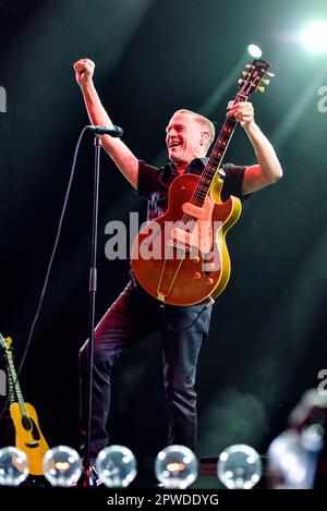 Indio, California, 29 April, 2023- Bryan Adams performing on stage at Stagecoach country music festival. Photo Credit: Ken Howard/ Alamy Live News Stock Photo