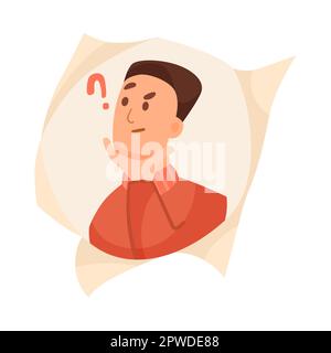 Cartoon man looking through hole vector illustration Stock Vector
