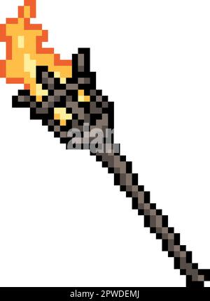 torch minecraft pixel art