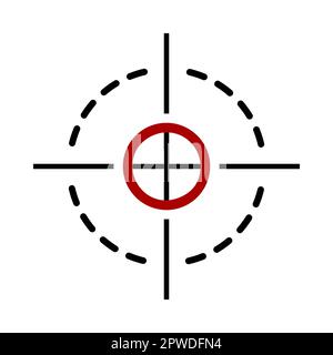 Crosshair or weapon viewfinder cartoon illustration Stock Vector