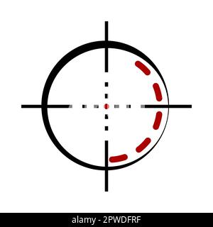 Weapon viewfinder cartoon illustration Stock Vector